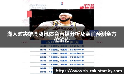 湖人对决雄鹿腾讯体育直播分析及赛前预测全方位解读